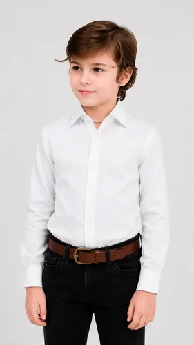 Camisa Colegial Blanca Manga Larga Niño Nene Comunion